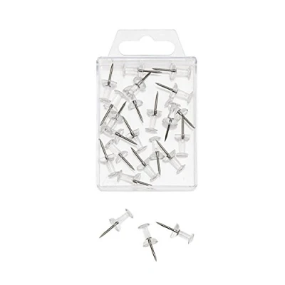 Imagen de Wedo 054149 Pack de 20 agujas para tablero, transparente