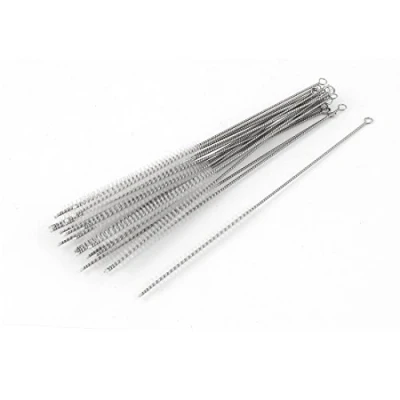 Imagen de sourcing map 25 piezas de 5 mm diámetro nylon Prueba Cerda botella cepillo limpieza del tubo 16 cm Limpiador