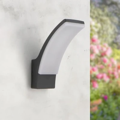 Imagen de M Ledme Aplique de Pared LED Winni Black 12W, Temperatura Color CCT Regulable, 840 Lúmenes, IP54 Impermeable, Lámpara Exterior Moderna para Terraza, Jardín o Fachada