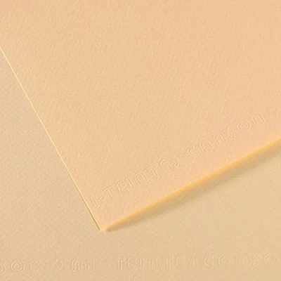 Imagen de Canson Mi Teintes Papel de Color Pulpa Teñida, 160 g/m2, Beige (Ivory 111), 21x29,11, Pack 25