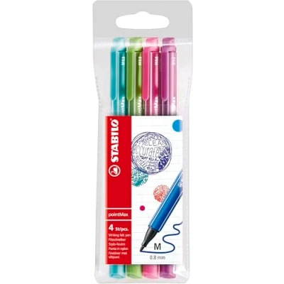 Imagen de Rotulador punta media STABILO pointMax Estuche con 4 colores