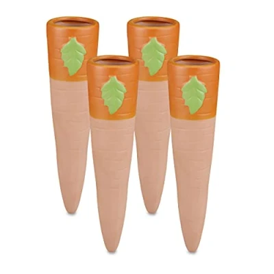 Imagen de Relaxdays Picos de Riego Arcilla, Set 4, Conos Arcilla para Botellas Plástico 1,5 l, Macetas y Tiestos, Terracota