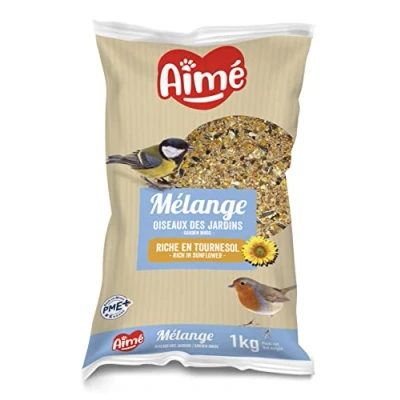 Imagen de Ama Comida para Pájaros, Mezcla de Semillas Variada y Nutritiva, Bolsa 1 KG, Pájaros del Cielo Animales Salvajes
