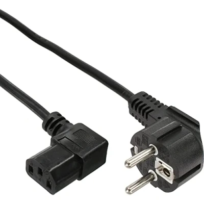 Imagen de InLine 16651L Cable (0,5 m, Male connector / Female connector, CEE7/7, C13 acoplador, Gris)