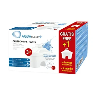 Imagen de TM Electron TMFIL104+ Pack de 4 a 8 Meses Filtros Agua, Compatibles con las Jarras Maxtra y Maxtra+, Unidades