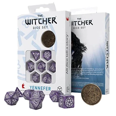 Imagen de Last level QW Caja Dados + Moneda The Witcher Lilac (7) Juegos de Mesa, Multicolor, 295.0 x 85.0 mm (RQSWYE1B)