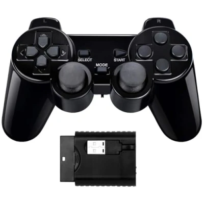Imagen de BLUELAKE performance Controlador Bluetooth inalámbrico de Doble Choque Compatible con PS1/PS2/Raspberry pi