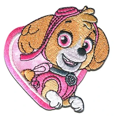 Imagen de Patrulla Canina &#039;Skye&#039; Parches termoadhesivos bordados aplique para ropa, tamaño: 6,8 x 6,3 cm
