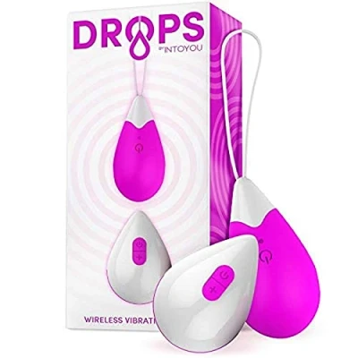 Imagen de vibrador tipo huevo drop usb lila color violeta y de silicona Fun Function