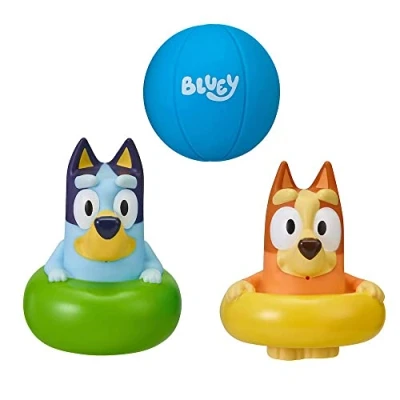 Imagen de Bluey Official 3 Pack Bath Squirters Toy with Bluey, Bingo and Ball