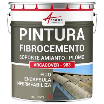 Imagen de Pintura fibrocemento y encapsulado para soportes con asbesto plomo: ARCACOVER AMIANTE 10 L Teja ARCANE INDUSTRIES