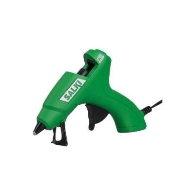 Imagen de SALKI Pistola de Encolar Aplicador Silicona Caliente con Soporte y Sistema Comfort. Compatible Barras Cola Termofusible 11,5mm Diámetro, Potencia 40W, 240V