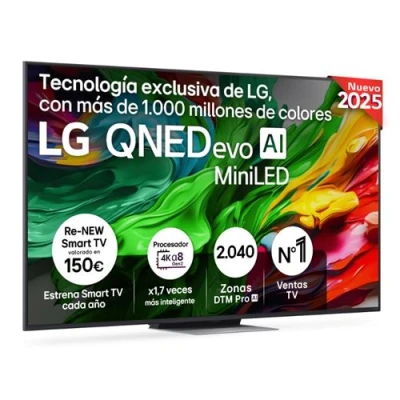 Imagen de TV QNED 65&quot; LG 65QNED87A6B, UHD 4K, Procesador Inteligente α8 AI Processor 4K Gen2, Smart TV, DVB T2 (H.265), Ashed Blue