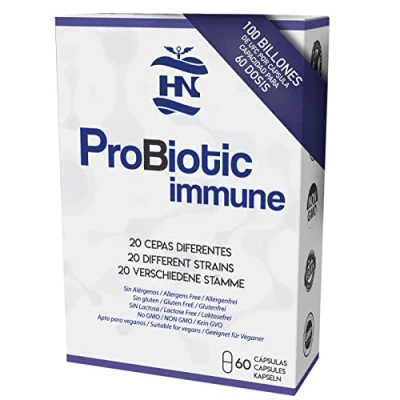 Imagen de Probioticos y Prebioticos Intestinales. 100 mil millones de UFC 60 Capsulas Mezcla 20 cepas para Hombres Mujeres HN