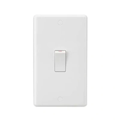 Imagen de Knightsbridge CU8332W Plástico Blanco, Borde Curvo, Cooker 45A White Switch Large