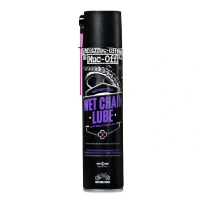 Imagen de Muc Off Wet Motorcycle Chain Lube, 400 Ml Lubricante de Cadena Moto Spray para Formulado Ambientes Húmedos