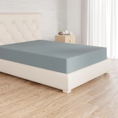 Imagen de Amazon Basics Sabana Bajera Ajustable, 160 x 200 30 cm, de Poliéster Microfibra, SPA Azul