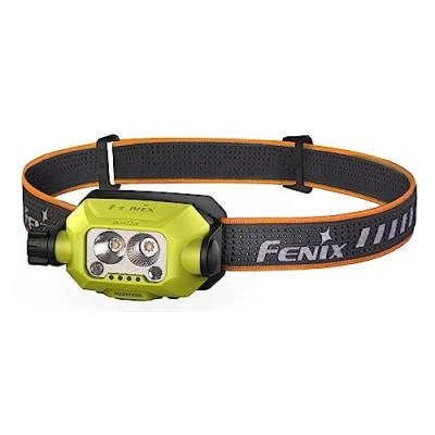Imagen de fenix WH23R, linterna frontal recargable ligera para trabajo/industrial 600 lúmenes 100 m 150 horas máximo detección de gestos encendido/apagado interruptor giratorio batería 2000 mAh