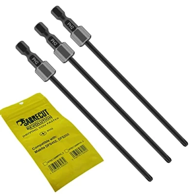 Imagen de 3 x SabreCut AFSC130MPH2_3 130 mm PH2 para Makita DFS250 DFS452 199155 7 Destornillador paneles de yeso intercalado con alimentación automática Broca pistola
