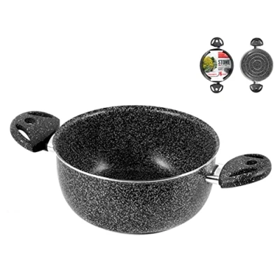 Imagen de Home Stone Cacerola con 2 Asas, Piedra/Plástico, Antracita, 22 cm
