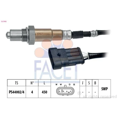 Imagen de FACET 10.7945 Sonda lambda Made in Italy OE Equivalent térmico, plana, Rosca engrasada 4