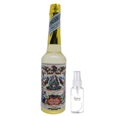 Imagen de Agua Florida Peruana Murray y LanMan 1 Botella de del Perú Amarilla Original 270 Ml + Dosificador Spray Regalo