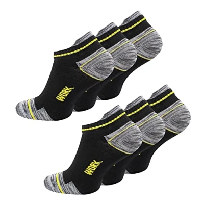 Imagen de 6 12 o 18 pares de Calcetines trabajo para hombre resistentes y transpirables profesionales, zapatillas, 39 42