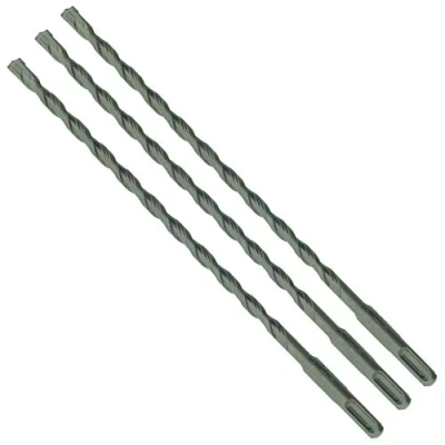Imagen de 3 brocas SabreCut SDSB8_3 de 8 mm x 210 aprobadas por PGM SDS Plus para ladrillo hormigón piedra
