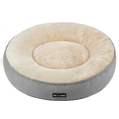 Imagen de Feandrea Cesta de Perros Redonda, Cama ø 60 cm, Gris Claro PGW060G01