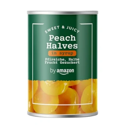 Imagen de by Amazon Mitades De Melocoton En Almíbar, 411g