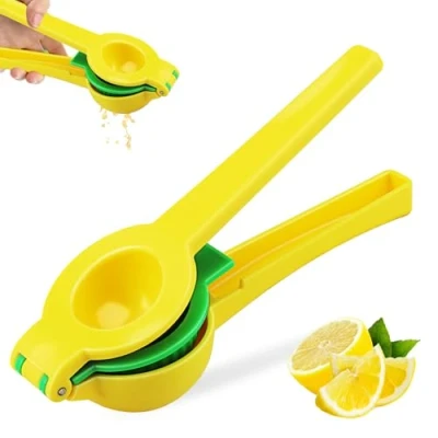 Imagen de 7cm de Exprimidor Limon Manual, Acero Inoxidable Prensa Cítricos para Hacer Zumo,Exprimidor Cítricos,para obtener la máxima producción jugo, fácil limpiar
