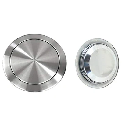 Imagen de Tapa Con Solapa De Equilibrio Para Cubo Basura Y Desperdicios Encimera Empotrados Empotrada Acero Inoxidable Ojal Bote Cocina