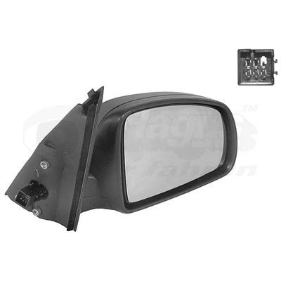 Imagen de espejo retrovisor Van Wezel 3781818 derecha imprimado completo, convexo, para ajuste elect. espejo, calefactable OPEL: Meriva A