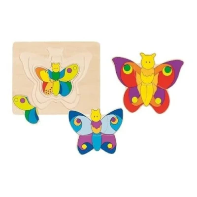 Imagen de GOKI Puzzles de Madera Mariposa, Multicolor (57899)