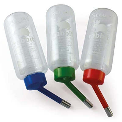 Imagen de ARQUIVET Bebedero antigoteo para roedores 500 ml Agua Hamsters, Conejos, cobayas Boquilla de Metal Reforzada Accesorios jaulas