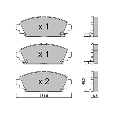 Imagen de Juego de pastillas METELLI 22 0463 0