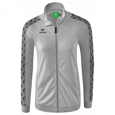 Imagen de ERIMA Mujer Essential Team Chaqueta Tracktop, gris claro jaspeado, 34