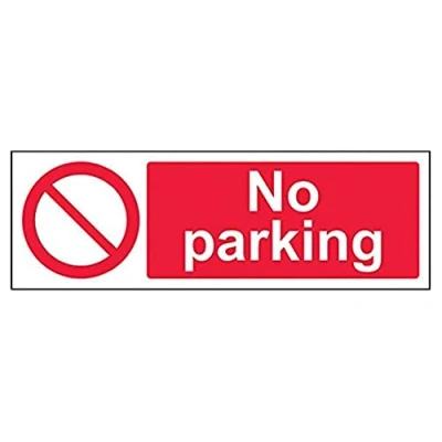 Imagen de vsafety 52012 ax s &quot;no parking&quot; prohibición acceso señal, autoadhesivos, paisaje, 300 mm x 100 mm), color rojo