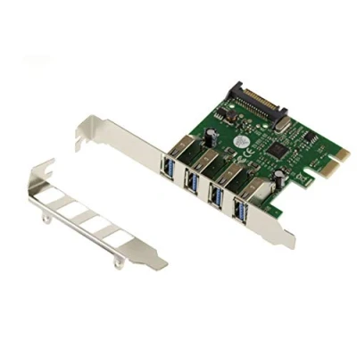 Imagen de KALEA INFORMATIQUE Tarjeta controladora PCI Express PCIe A USB 3.0 4 Puertos horizontales USB3 con chipset Via VLI VL805, Soportes de Perfil BAJO y Alto