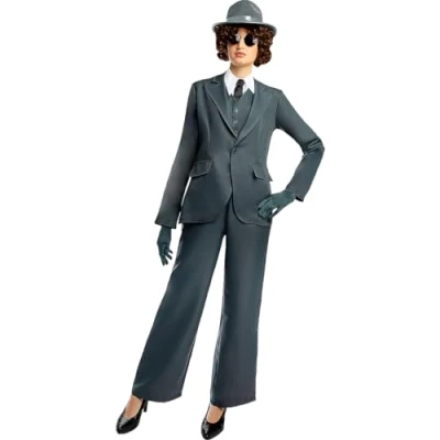 Imagen de Funidelia Disfraz de Polly Gray Peaky Blinders para Mujer Talla L Años 20, Películas &amp; Series, Gangster Color: Gris/Plateado Divertidos Disfraces y complementos