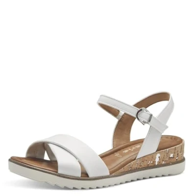 Imagen de Tamaris Mujer 1 28106 42, Sandalias con cuña, Blanco, 36 EU