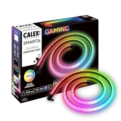 Imagen de Calex Tira de LED para juegos monitor Razer Chroma Compatible Smart Home RGBIC Sincronización PC 110cm