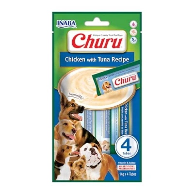 Imagen de CHURU Dog Receta DE Pollo con ATUN 4X 14GR