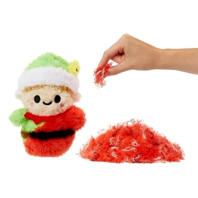 Imagen de Fluffie Stuffiez Holiday Santa Pequeño Peluche Coleccionable Sorpresa al Abrir la Caja Blando ASMR Abrazable DIY, Piel para Tirar Niños +4 Años y Coleccionistas