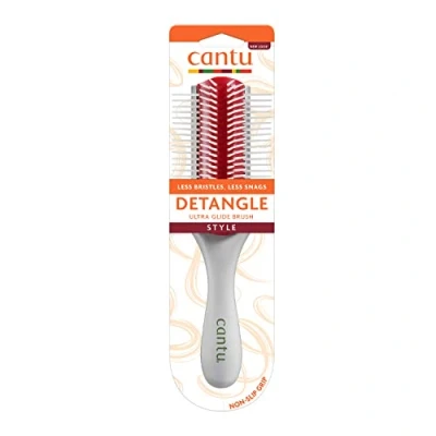 Imagen de Cantu brocha gruesa para desenredar, fácil de deslizar (el embalaje puede variar), naranja, blanco