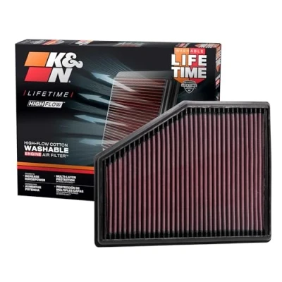 Imagen de K&amp;N Filtro de Aire Reemplazo compatible con BMW Serie 5 (G30/G31) / 6 GT/Serie 7 (G11/G12) X3 (G01) X4 (G02) X5 (G05) X7 (G07) (33 3079)