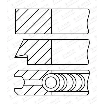 Imagen de GOETZE ENGINE 08 148307 00 Juego de Segmentos Pistón 81,5 0,5 AUDI: A3 Hatchback, A4 B7 Berlina, B5 VOLKSWAGEN: Golf 4, 5, Jetta 3
