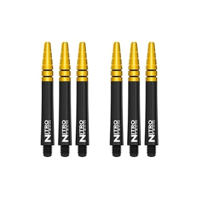 Imagen de RED DRAGON Nitrotech Palos intermedios para Dardos (2 Juegos por Paquete, 6 Tallos en Total), Color Negro