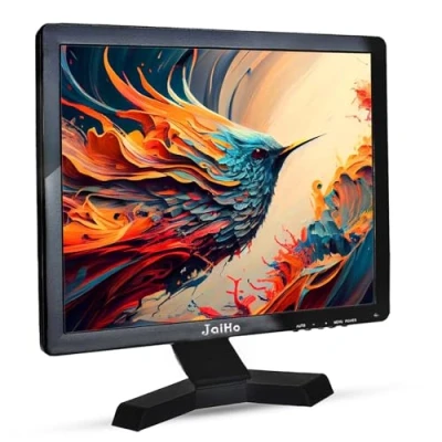 Imagen de JaiHo Monitor HDMI de 17 Pulgadas 1280x1024 4:3 Pantalla LCD Monitor, PC Display con HDMI/VGA/AV/BNC, Ordenador para PS4 Raspberry Pi DVD DVR, Altavoz Incorporado