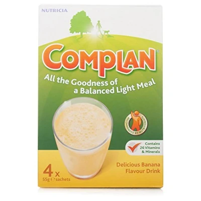 Imagen de Complan Shake Banana Flavour 4 x 57g Sachets by